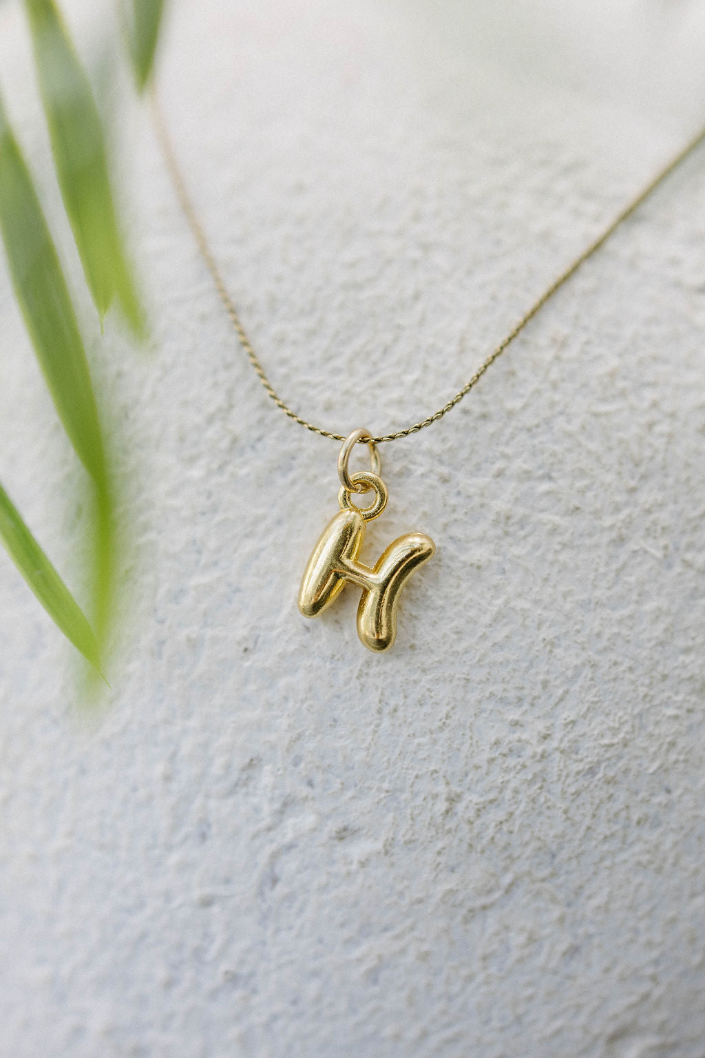 Twisted Baubles- Bubble Initial Necklace