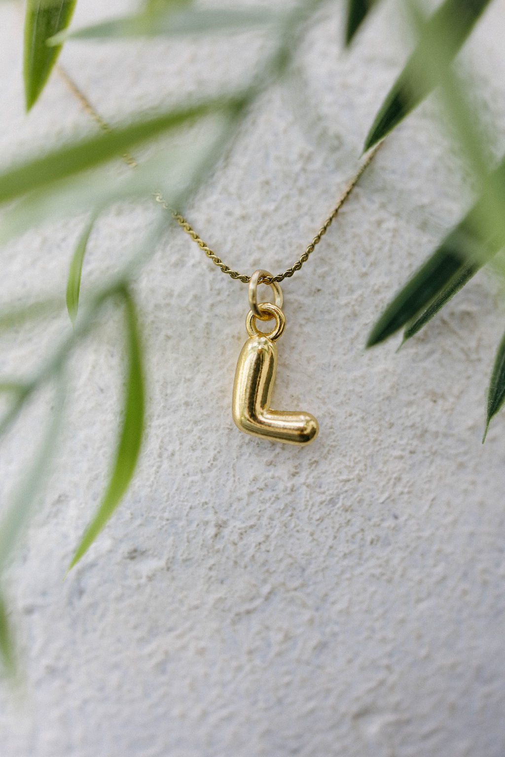 Twisted Baubles- Bubble Initial Necklace