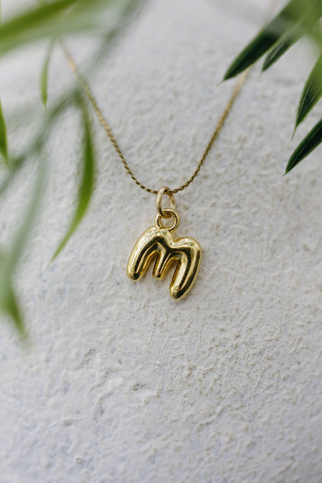Twisted Baubles- Bubble Initial Necklace