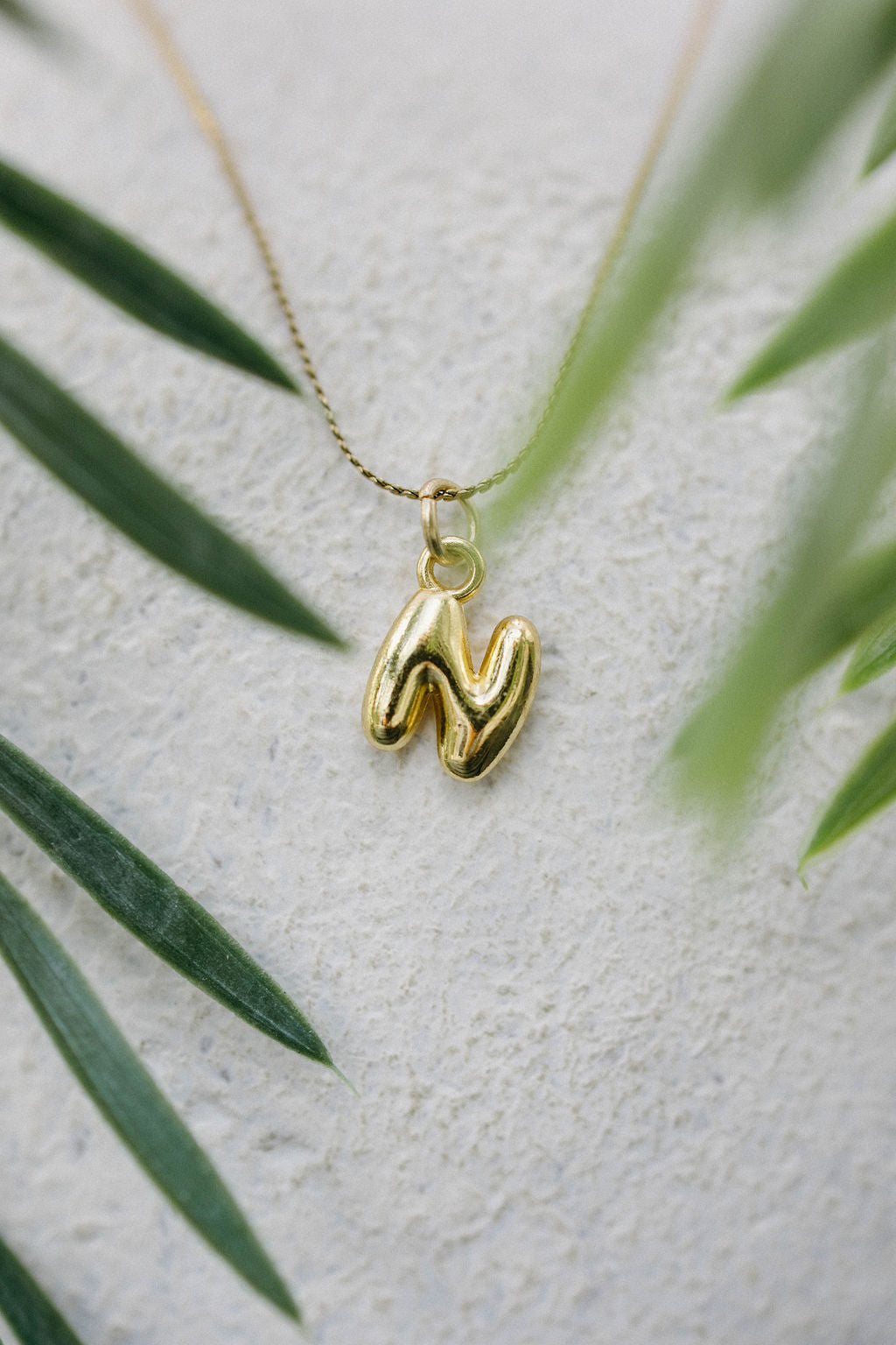 Twisted Baubles- Bubble Initial Necklace