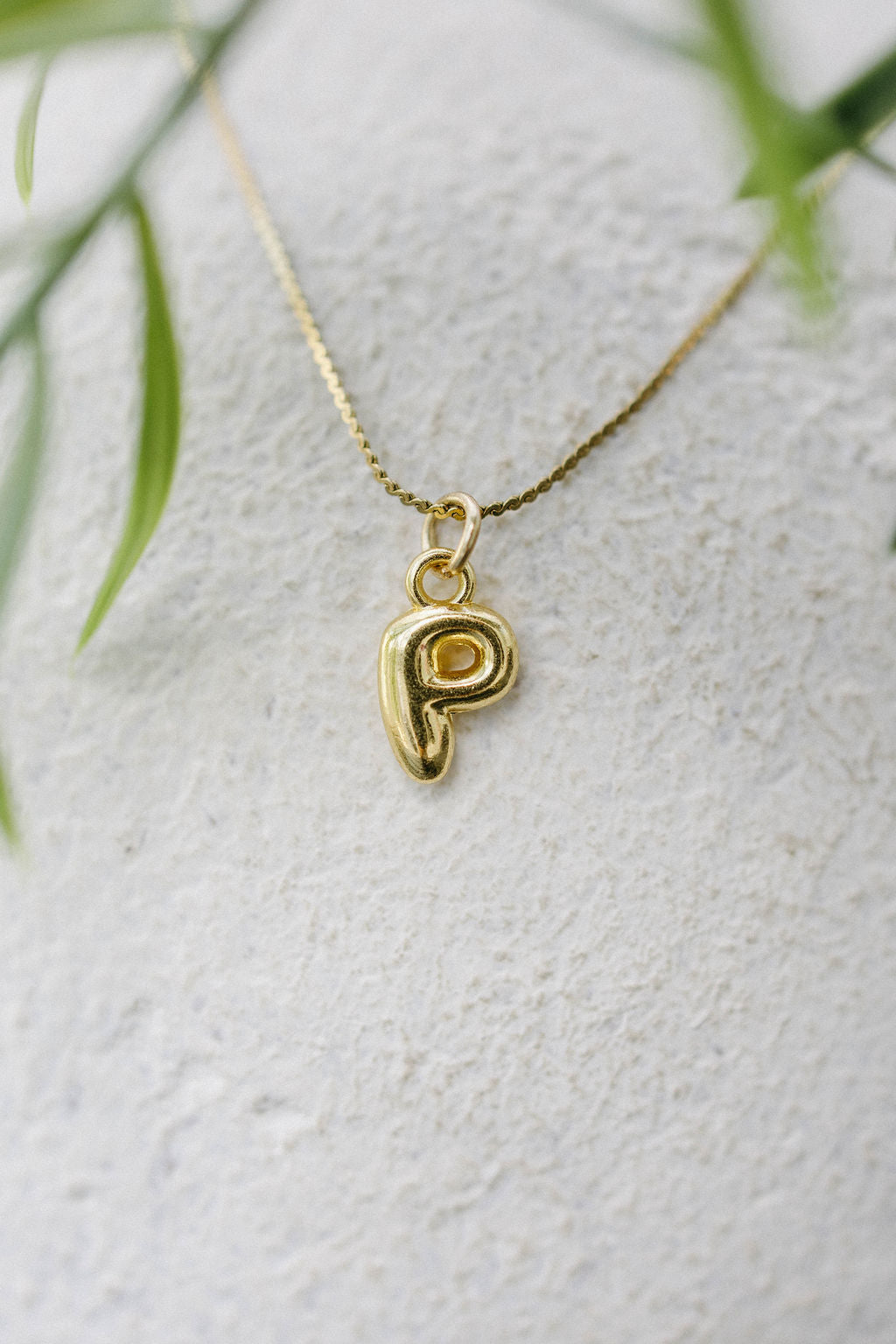 Twisted Baubles- Bubble Initial Necklace
