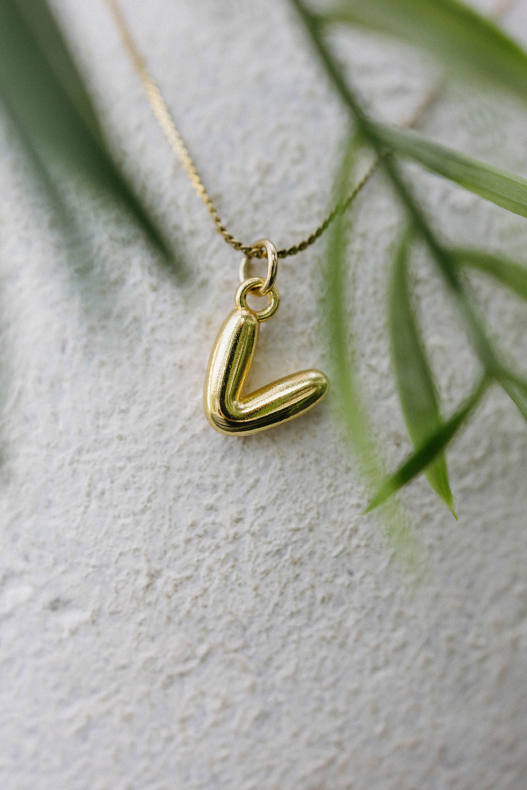 Twisted Baubles- Bubble Initial Necklace