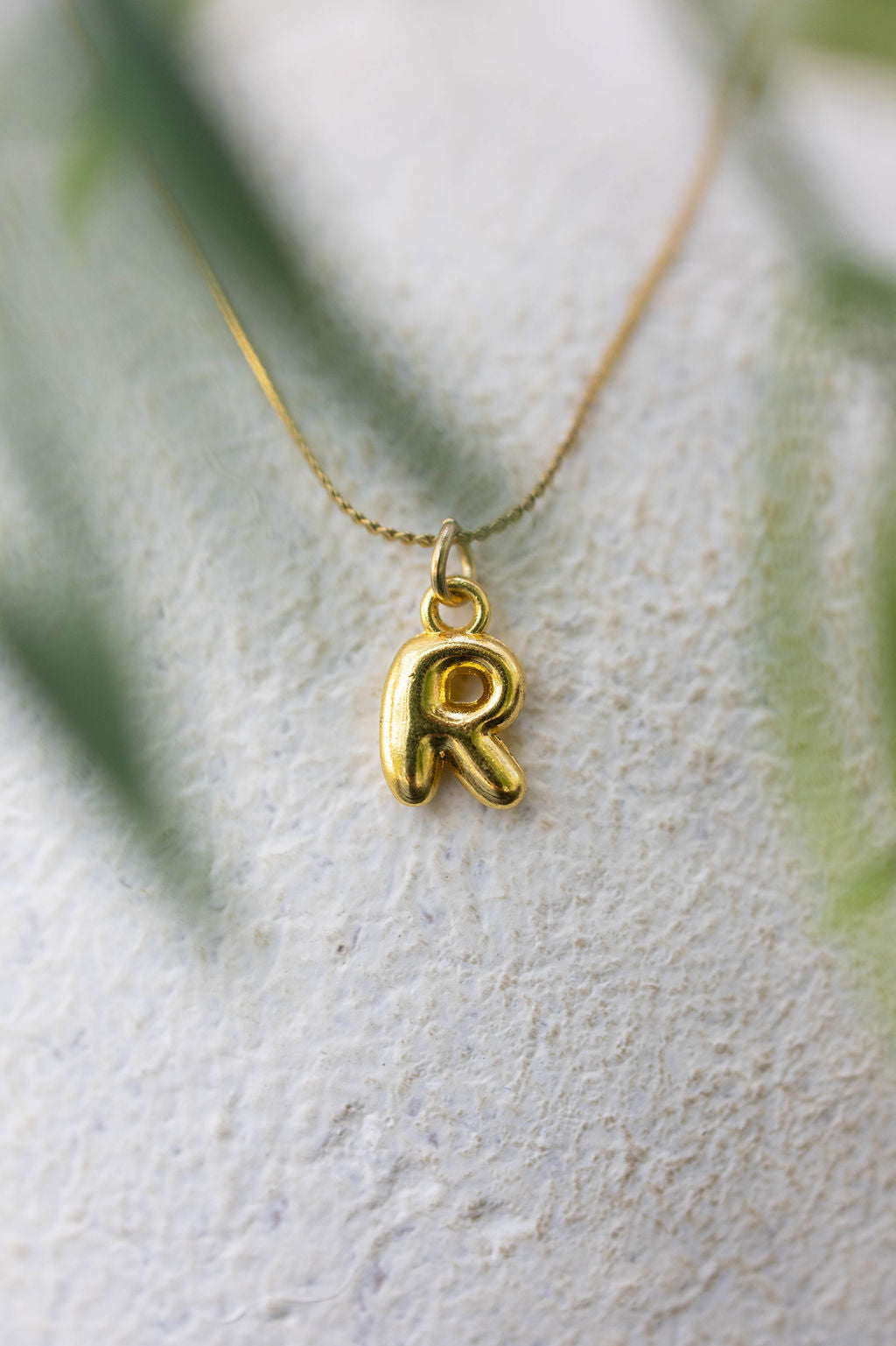 Twisted Baubles- Bubble Initial Necklace