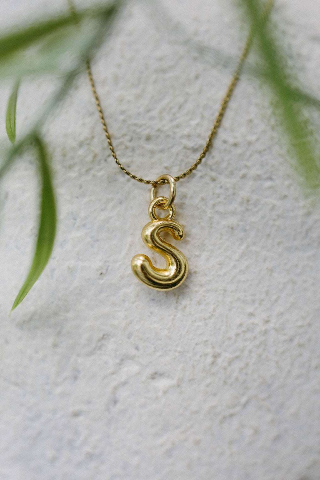 Twisted Baubles- Bubble Initial Necklace