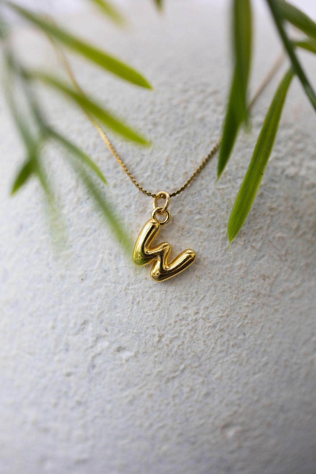 Twisted Baubles- Bubble Initial Necklace