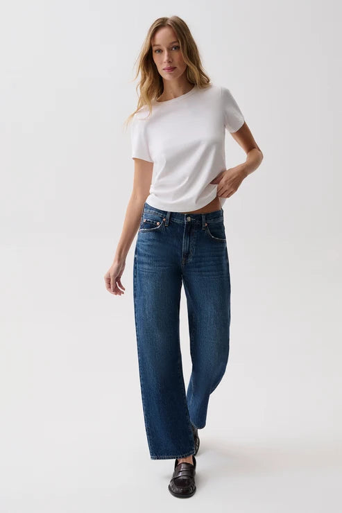 Pistola- Lexi Mid Rise Bowed Straight in Moonwave