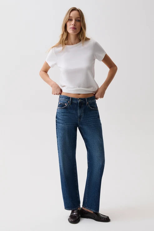 Pistola- Lexi Mid Rise Bowed Straight in Moonwave