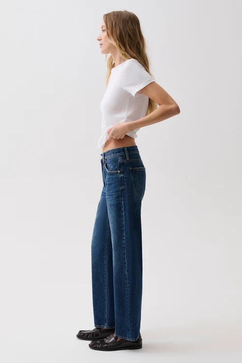Pistola- Lexi Mid Rise Bowed Straight in Moonwave