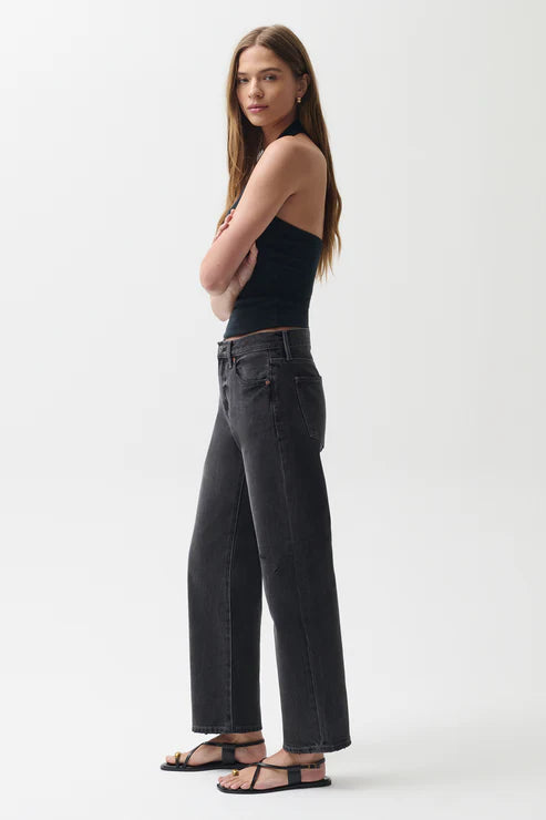 Pistola- Lexi Mid Rise Bowed Leg Straight in Mercury