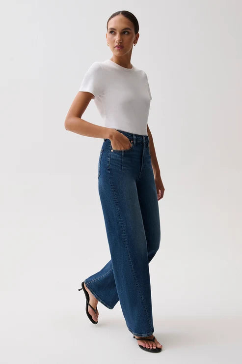 Pistola- Kyra High Rise Bowed Wide Leg in Inkwell
