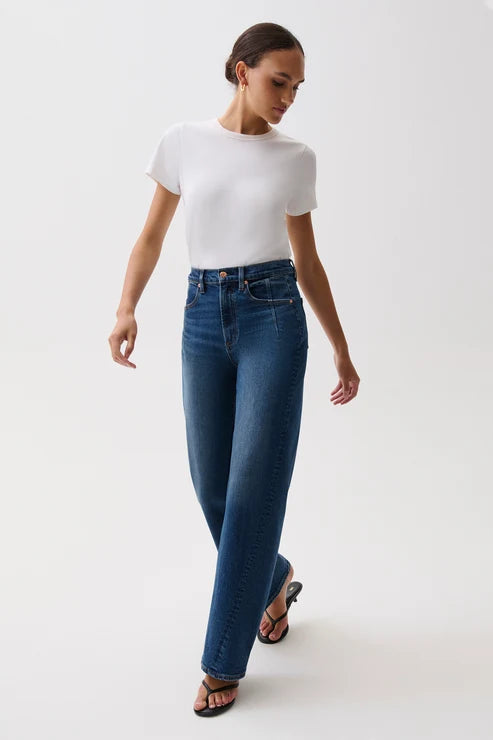 Pistola- Kyra High Rise Bowed Wide Leg in Inkwell