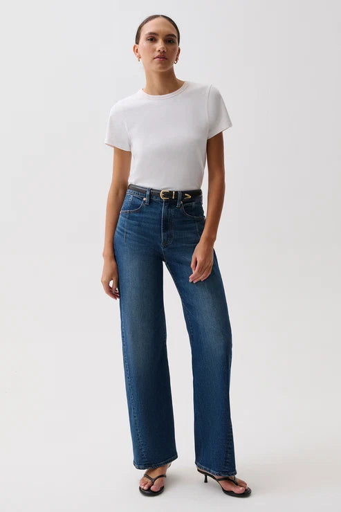 Pistola- Kyra High Rise Bowed Wide Leg in Inkwell