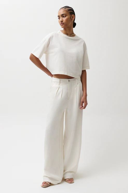 Pistola- Delphine Pleated Wide in Off White