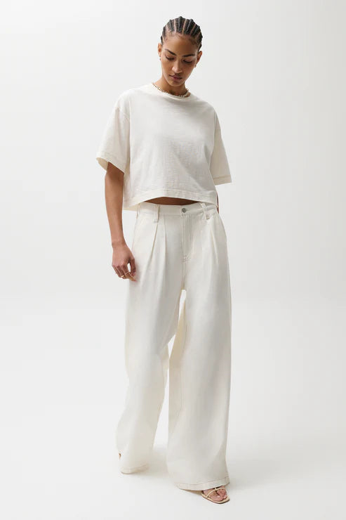 Pistola- Delphine Pleated Wide in Off White