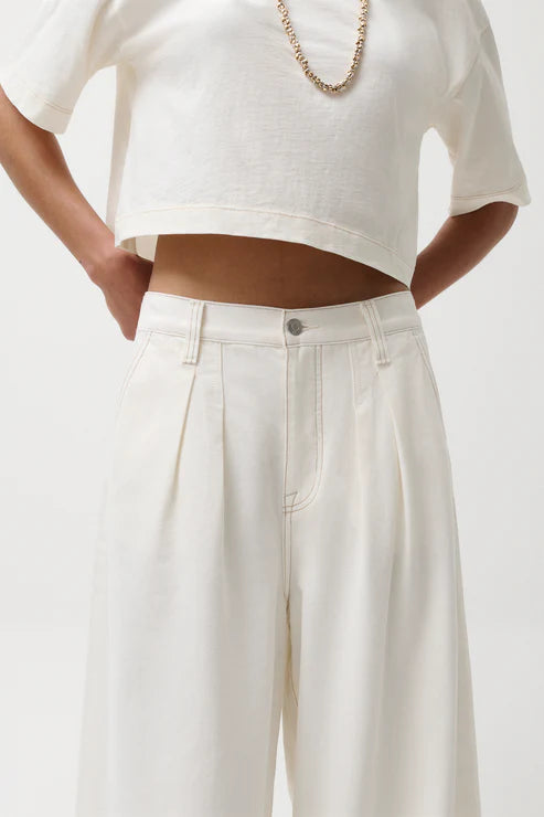 Pistola- Delphine Pleated Wide in Off White