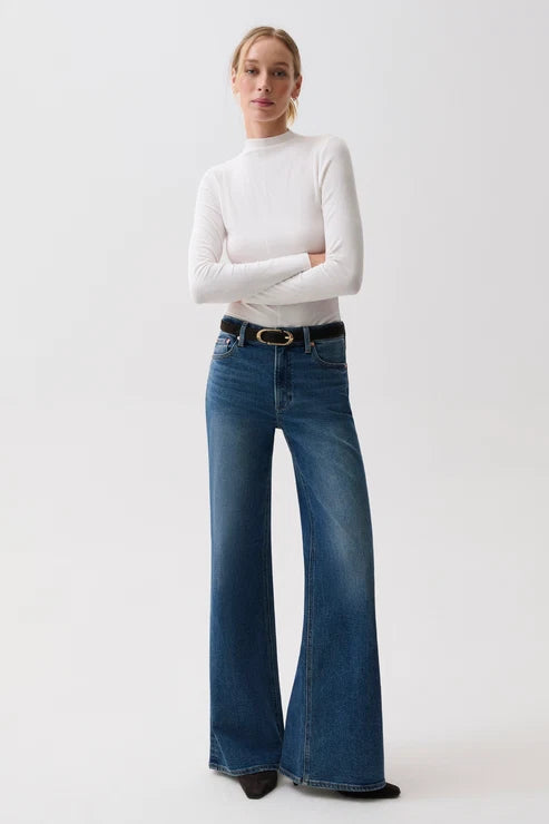 Pistola- Vivian Mid Rise Wide Leg in Blue Depths