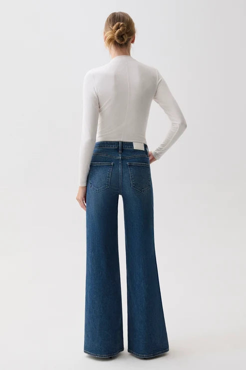 Pistola- Vivian Mid Rise Wide Leg in Blue Depths