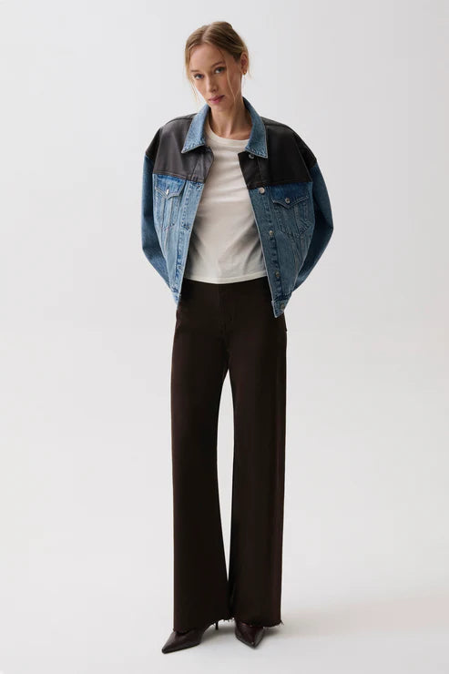 Pistola- High Rise Wide Leg Jean in Mocha