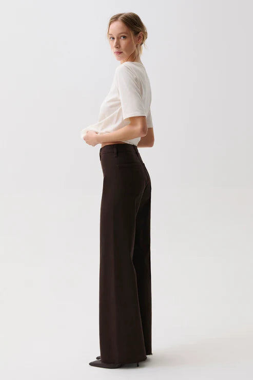 Pistola- High Rise Wide Leg Jean in Mocha