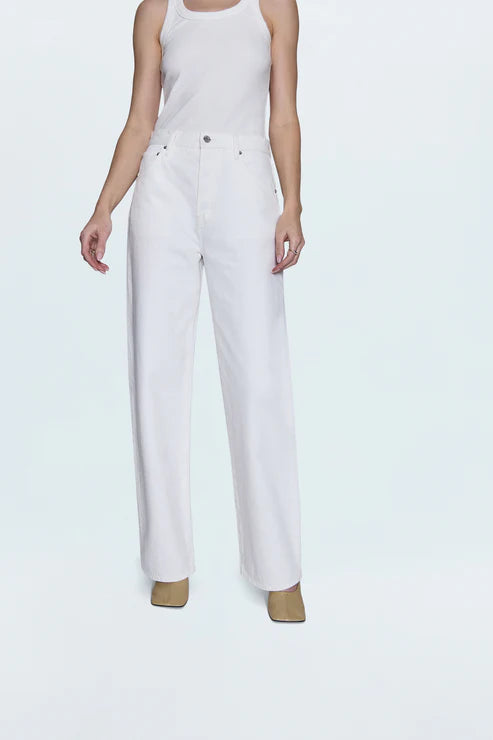 Pistola- Tate High Rise Bowed Wide Leg Jean in Paper White