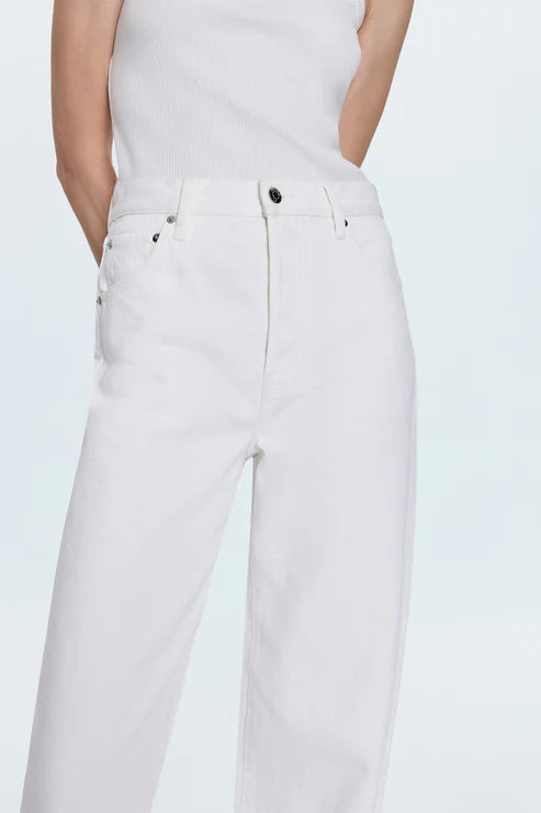 Pistola- Tate High Rise Bowed Wide Leg Jean in Paper White