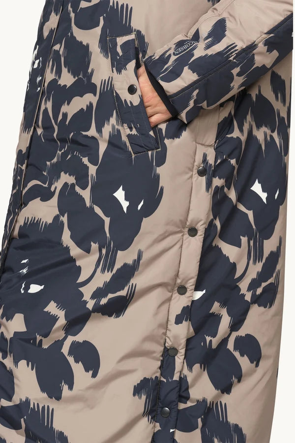 Ilse Jacobsen- Long Padded Coat in Floral