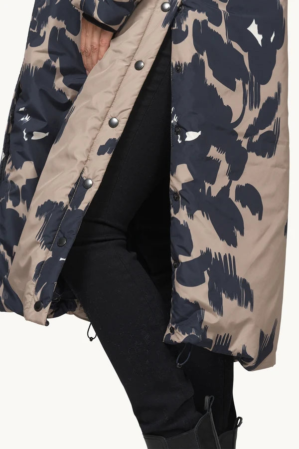 Ilse Jacobsen- Long Padded Coat in Floral