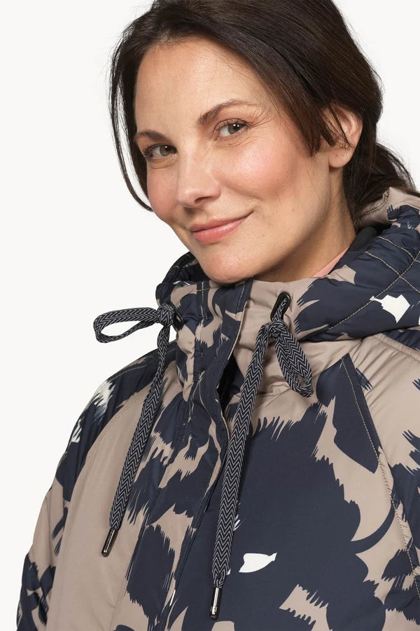 Ilse Jacobsen- Long Padded Coat in Floral