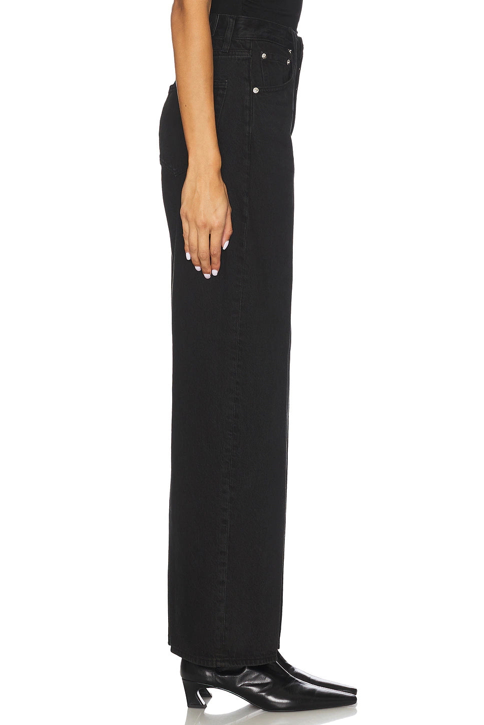 Pistola- Tate High Rise Bowed Wide Leg Jean in Midnight Hour