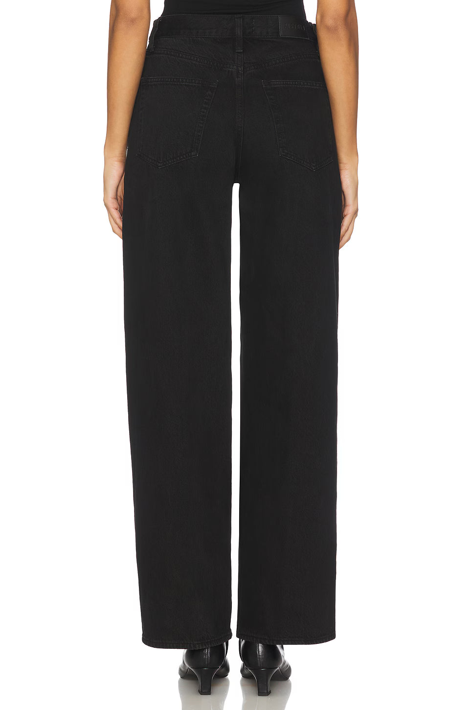 Pistola- Tate High Rise Bowed Wide Leg Jean in Midnight Hour