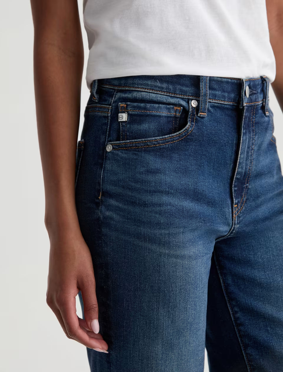 AG Jeans- Brinley Mid-Rise Straight in Night Cap