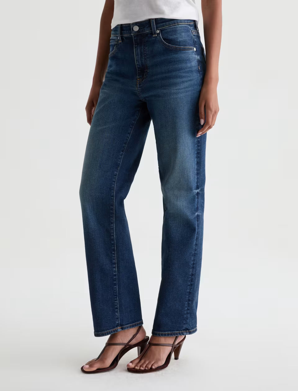 AG Jeans- Brinley Mid-Rise Straight in Night Cap