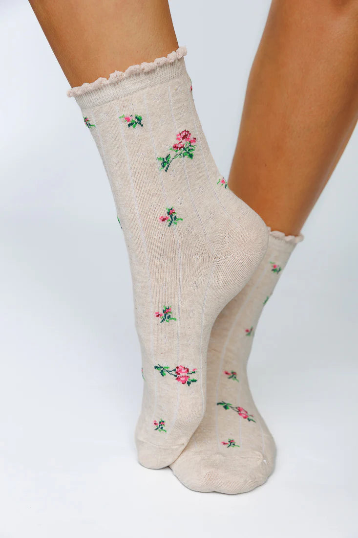 LIMLIM- Floral Frill Socks