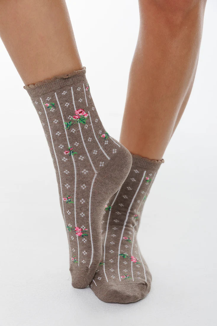 LIMLIM- Floral Frill Socks