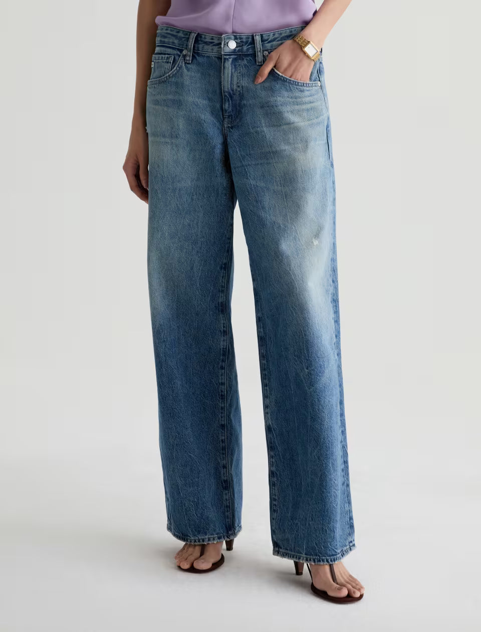 AG Jeans- Adria Low Rise Wide Leg in Reserva