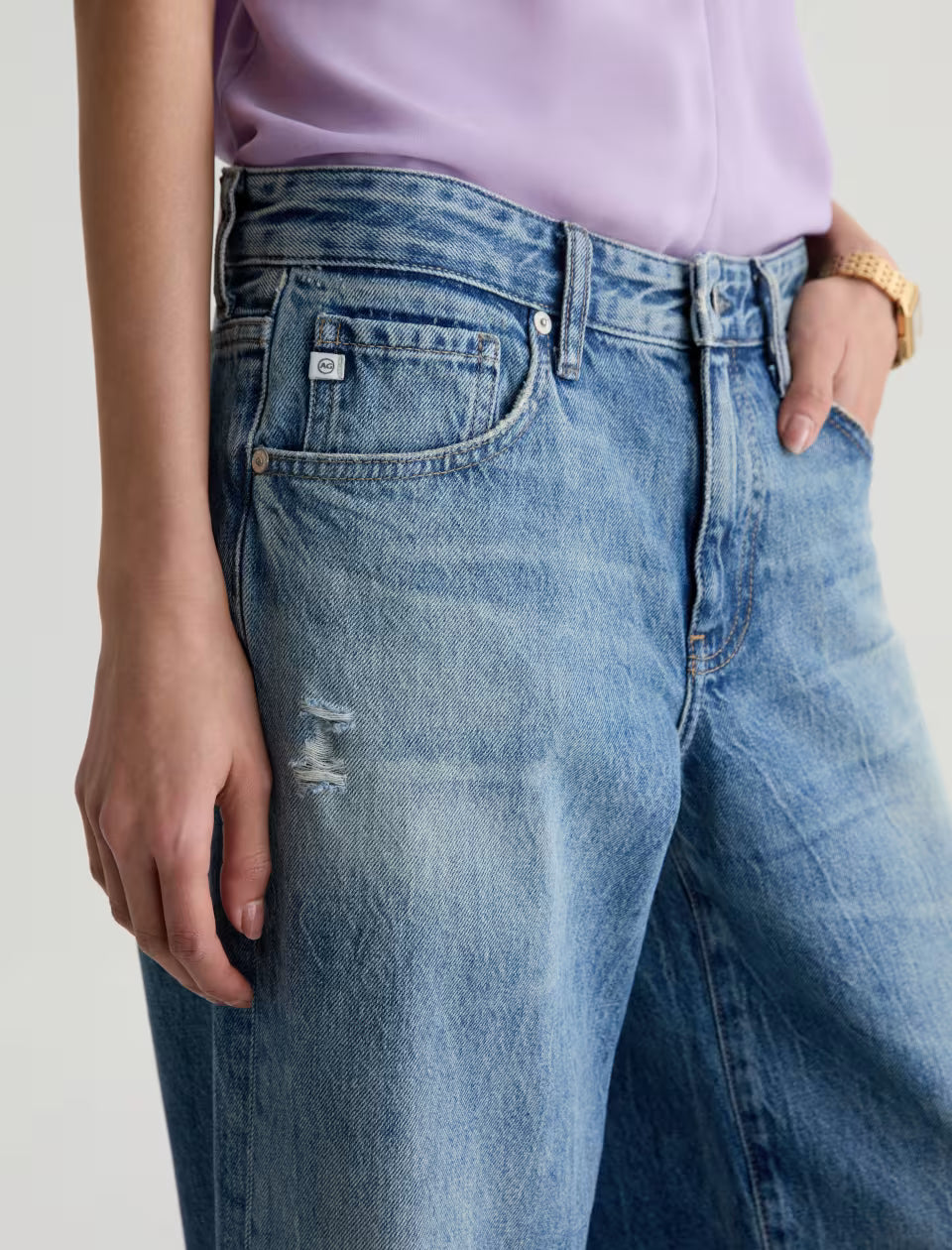 AG Jeans- Adria Low Rise Wide Leg in Reserva