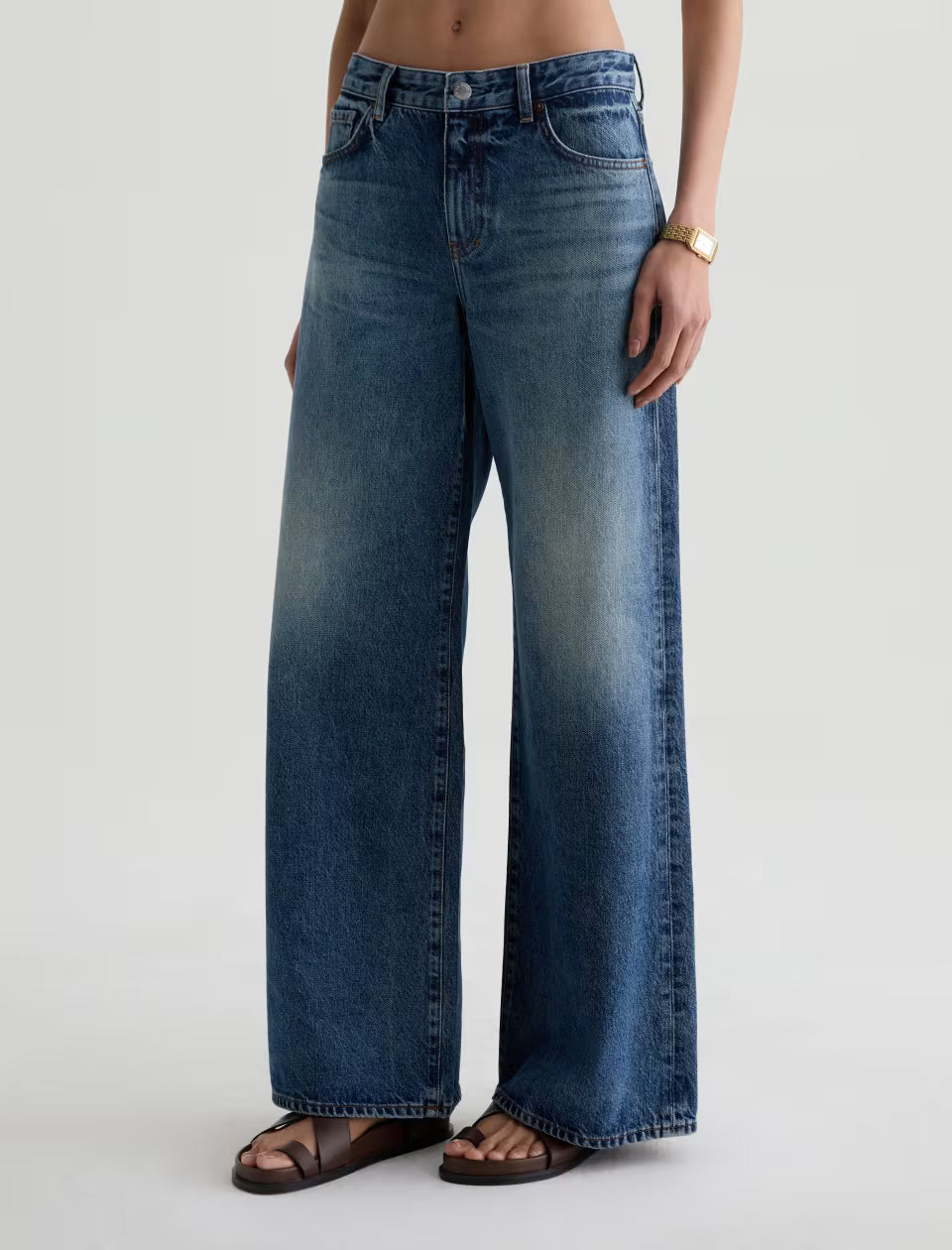 AG Jeans- Saige Mid Rise Wide Leg in Nostalgia