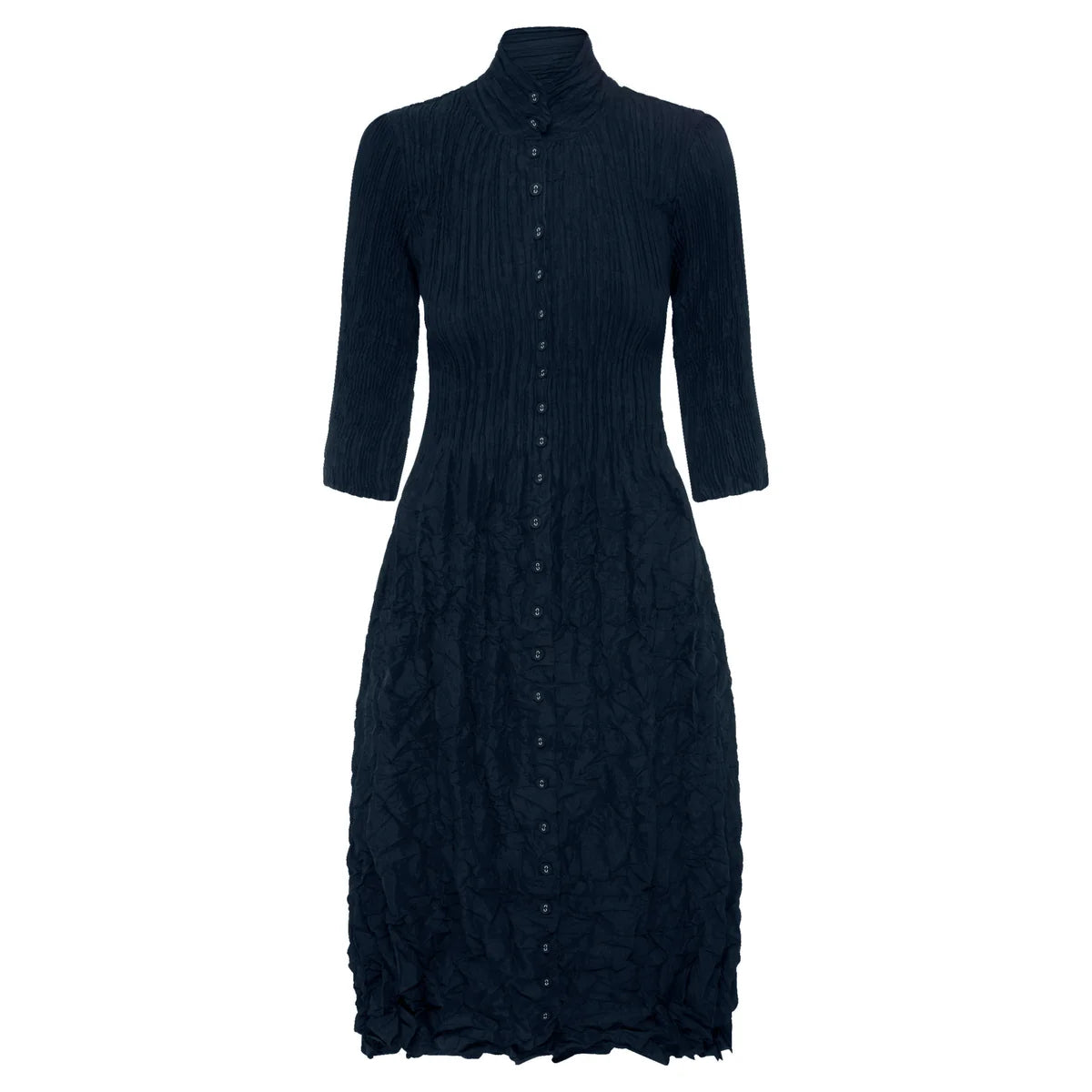 Alquema- Nehru Coat Dress in Midnight