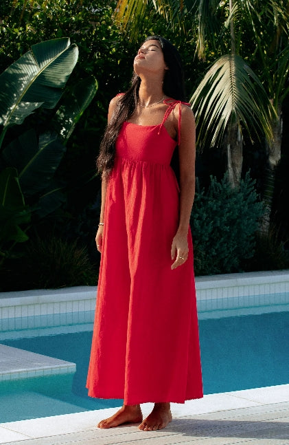 Beach Riot- Valory Linen Maxi Dress