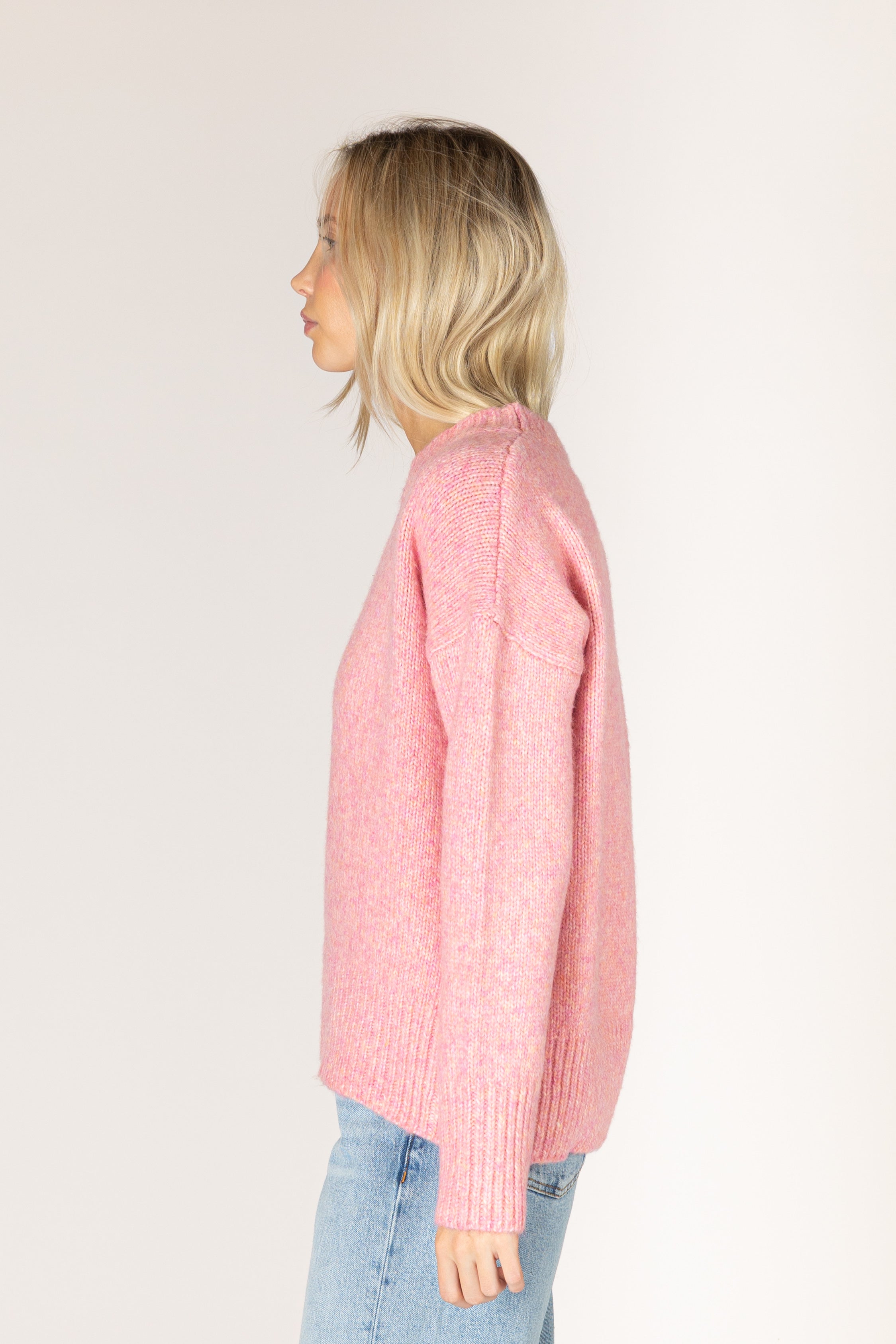 Lyla + Luxe- Tanya Must Have Classic Sweater in Peony