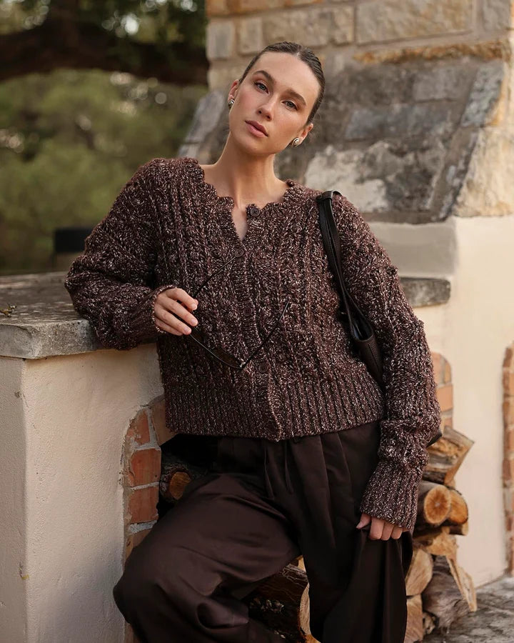 Splendid- Hartford Bobble Cardigan in Java