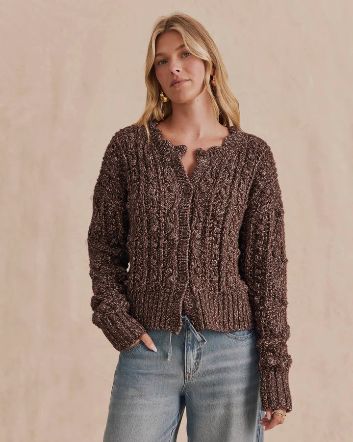 Splendid- Hartford Bobble Cardigan in Java
