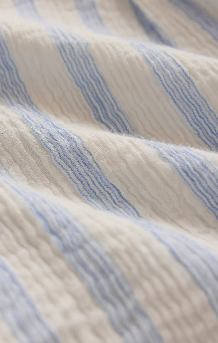 Z SUPPLY- Shellbound Striped Gauze Dress in Sea Salt