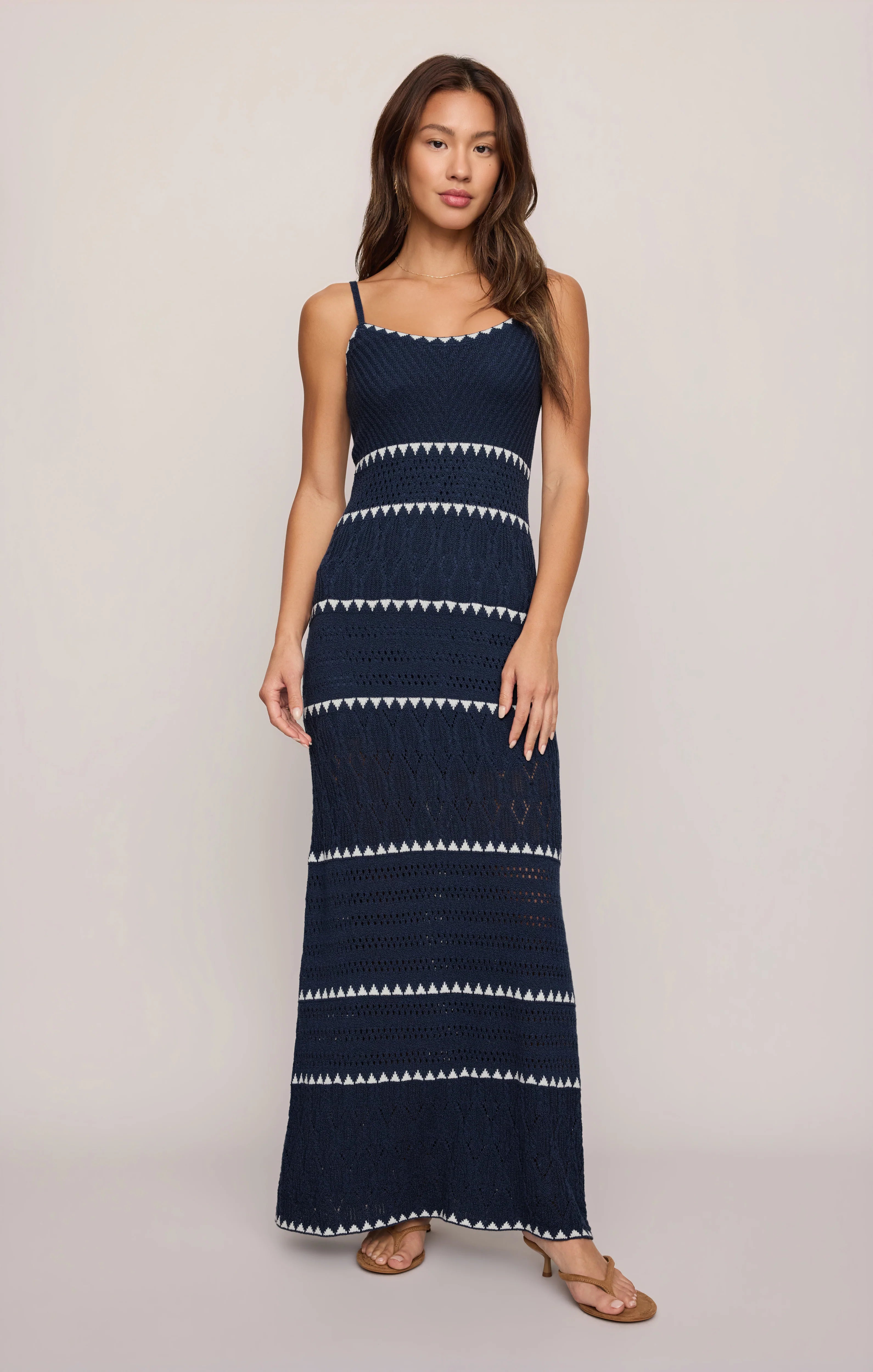 Z SUPPLY- Catamaran Striped Midi Dress in Twilight Blue