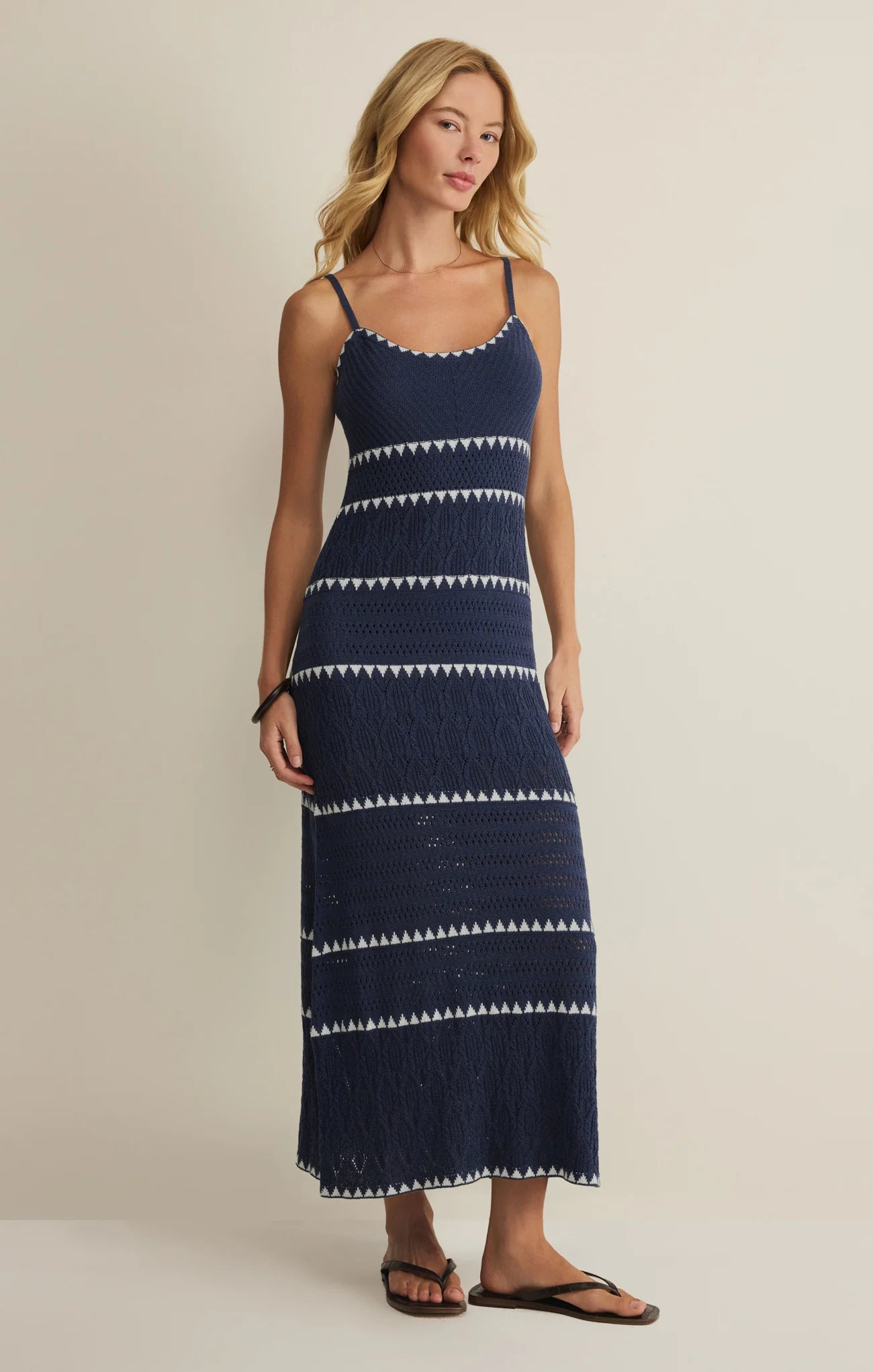 Z SUPPLY- Catamaran Striped Midi Dress in Twilight Blue