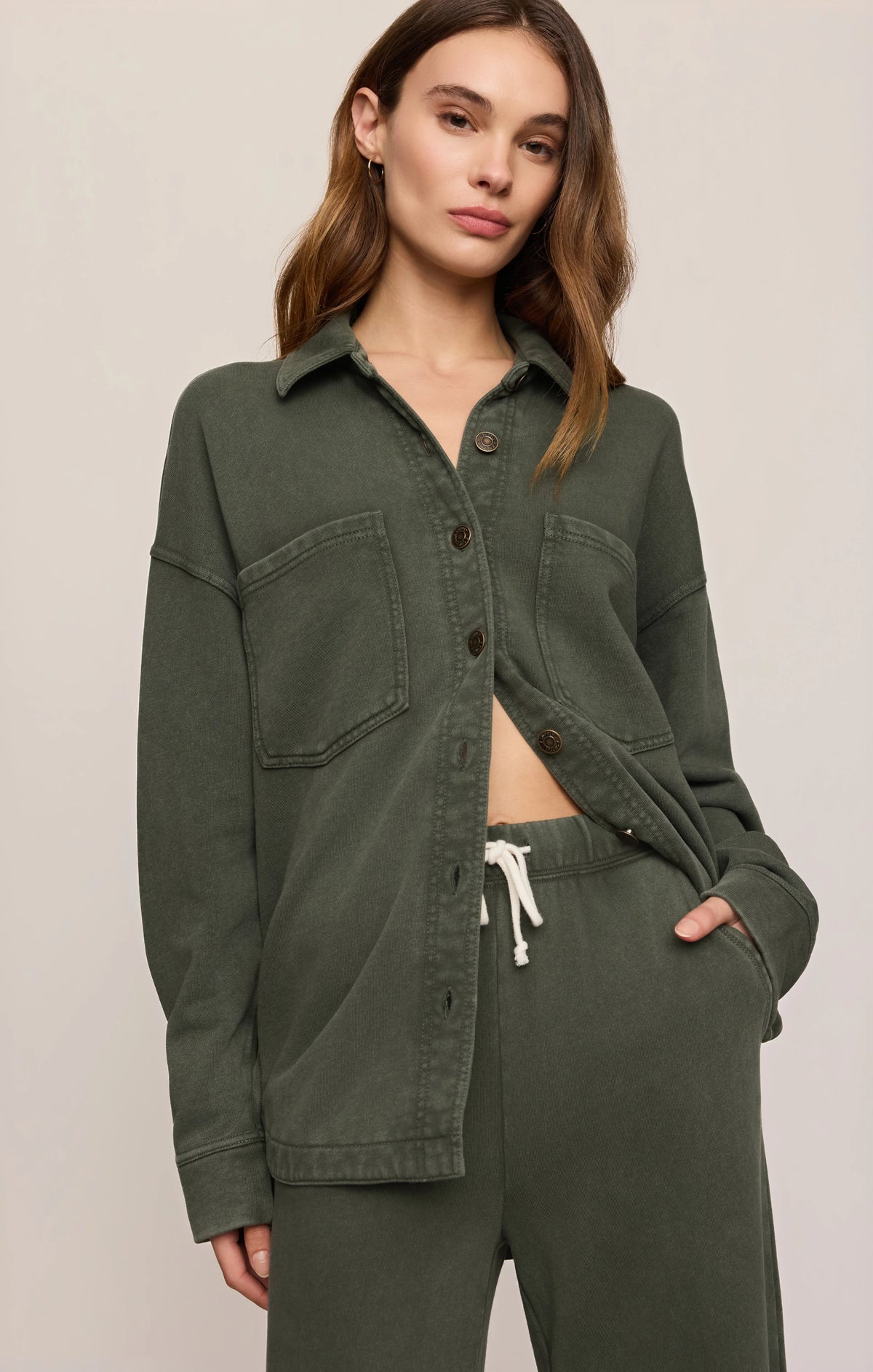 Z SUPPLY- All Day Knit Jacket in Classic Olive