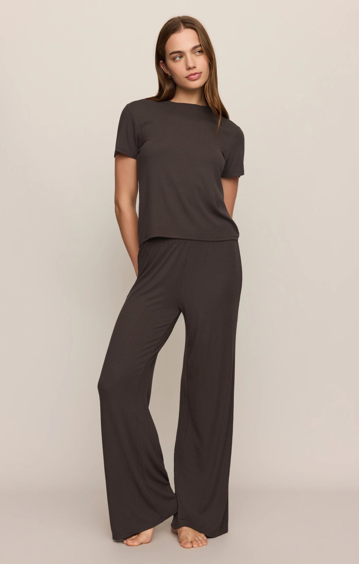 Z SUPPLY-  Just Right Rib Tee in Cocoa Bean