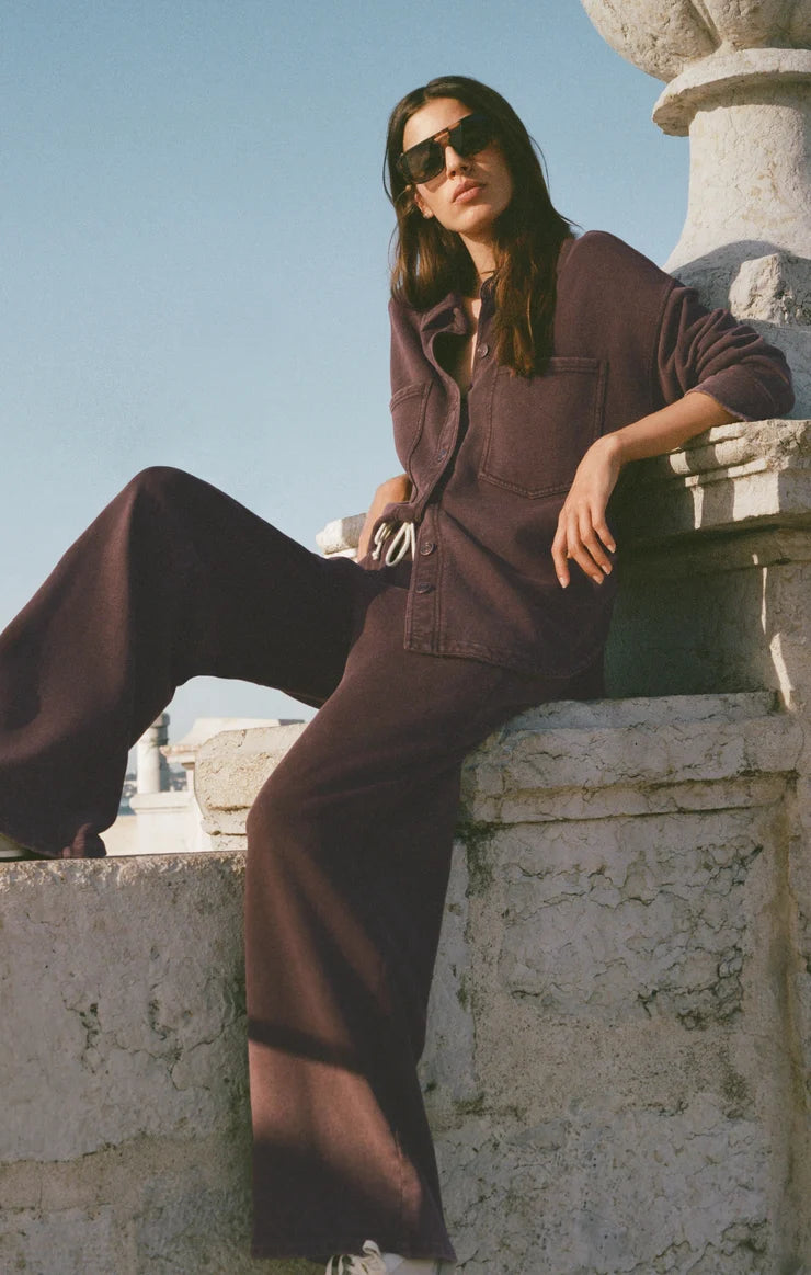 Z SUPPLY- Hunter Knit Pant in Chocolate Brown