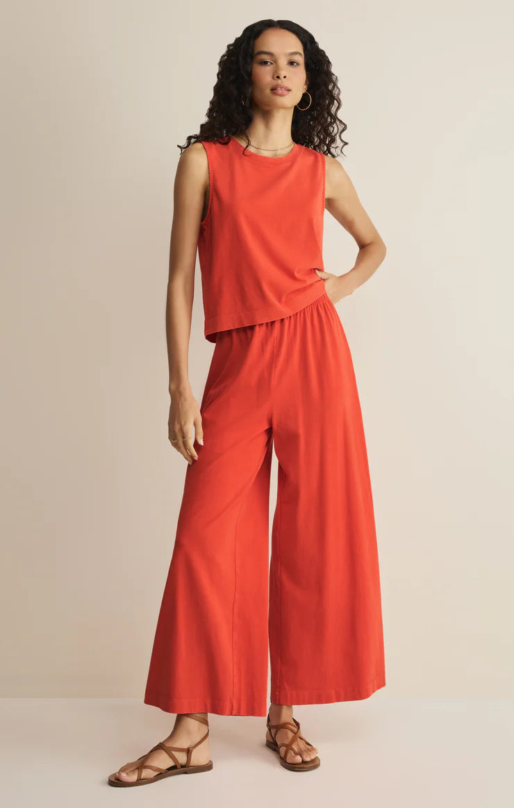 Z SUPPLY- Sloane Cotton Jersey Tank in Lychee