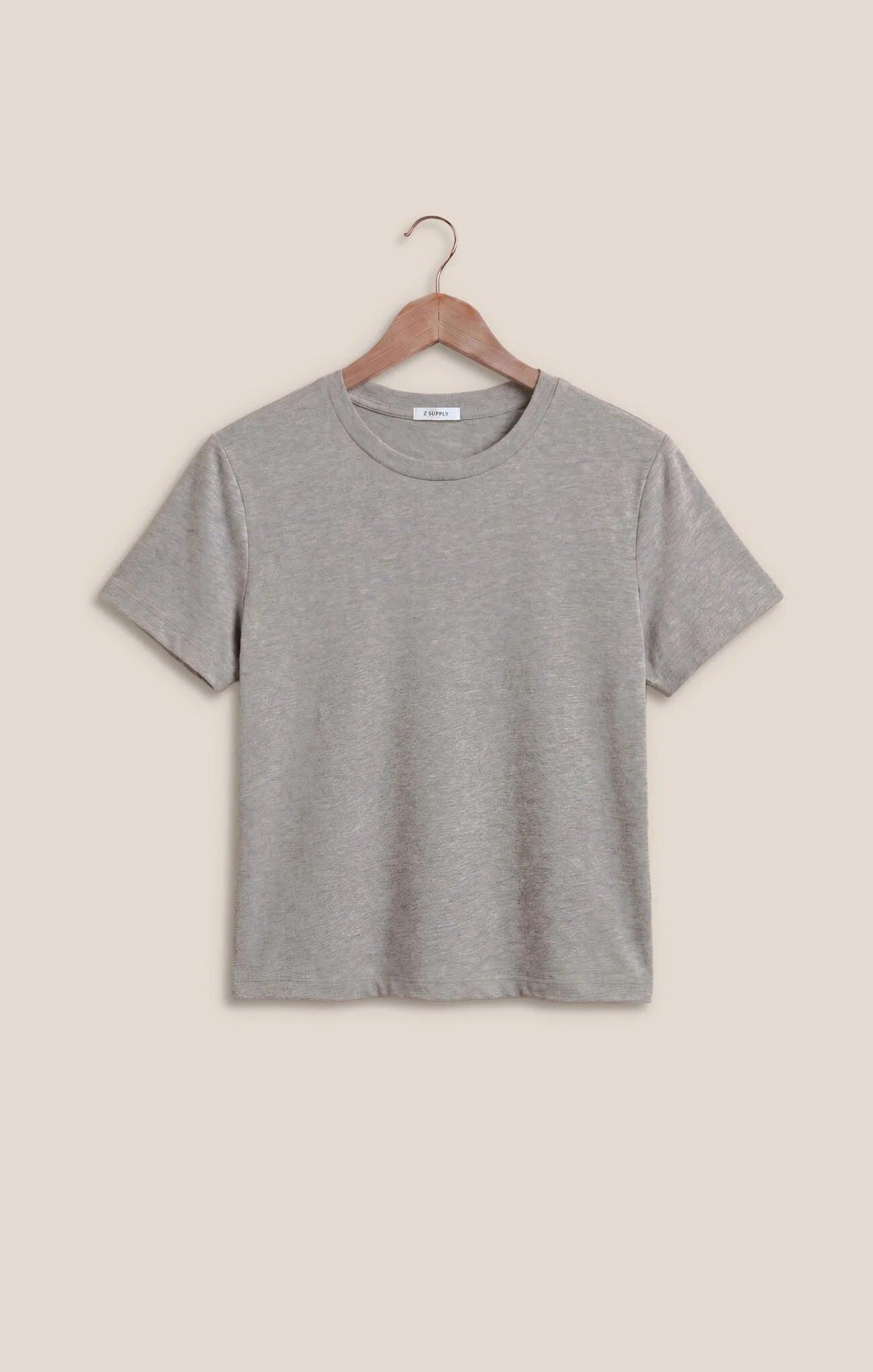 Z SUPPLY- Tourist Airy Knit Jersey Tee in Classic Heather Grey